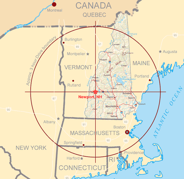 Newport, NH Location in Region